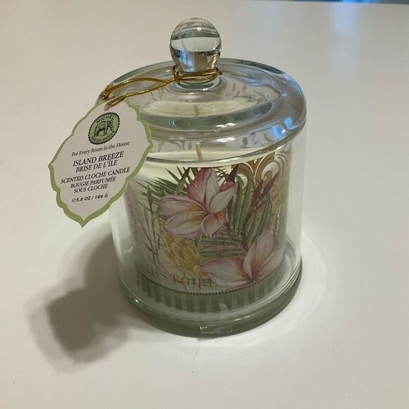 Michel Design Works Island Breeze Cloche Candle. NWT. Sealed. Tropical green gin - Picture 5 of 12